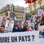 Protesten in Parijs in steun van Iran