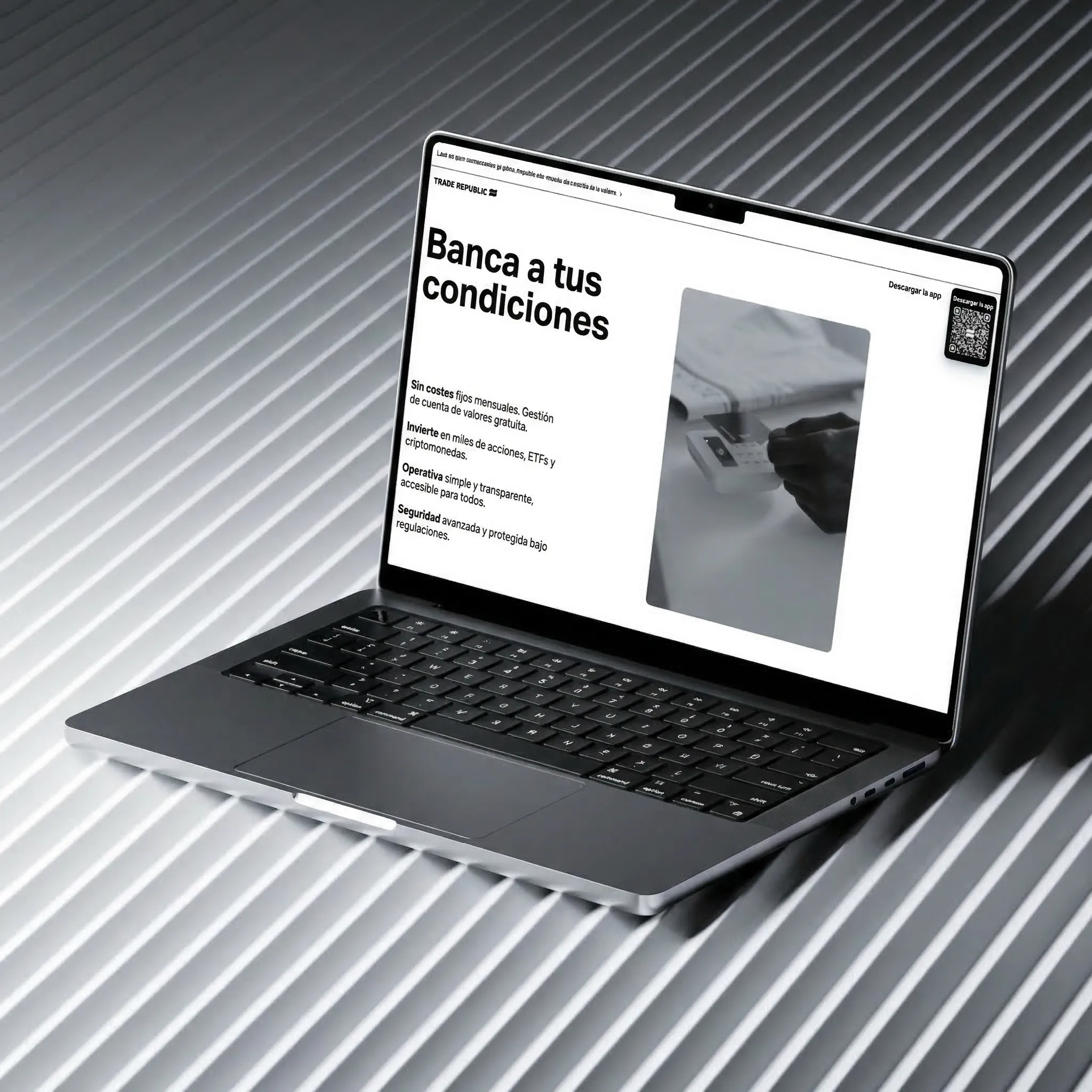Plataforma Trade Republic en España con servicios de banca e inversión sin comisiones